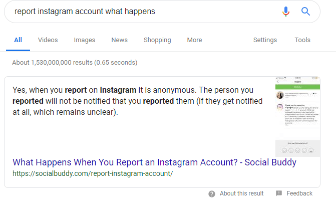 social buddy featured snippet