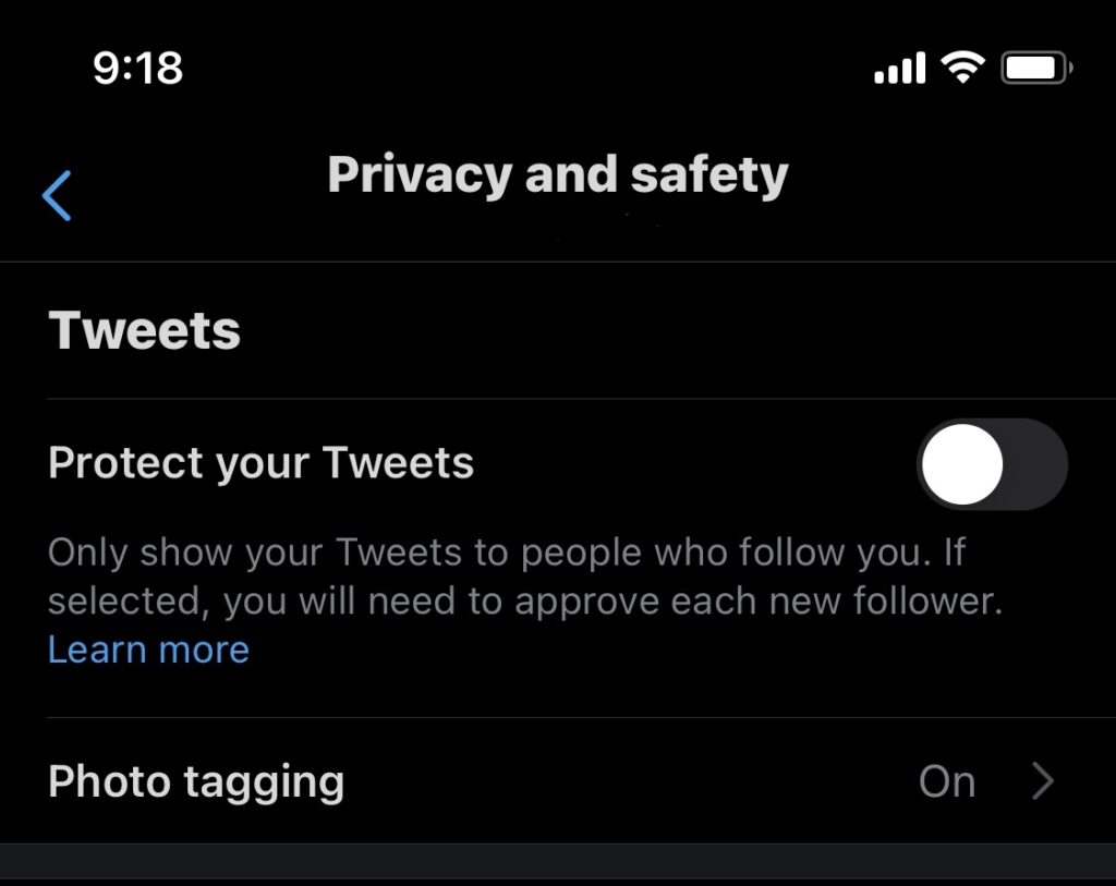 twitter privacy