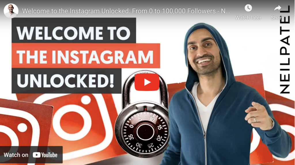 instagram unlocked by neil patel introduction video